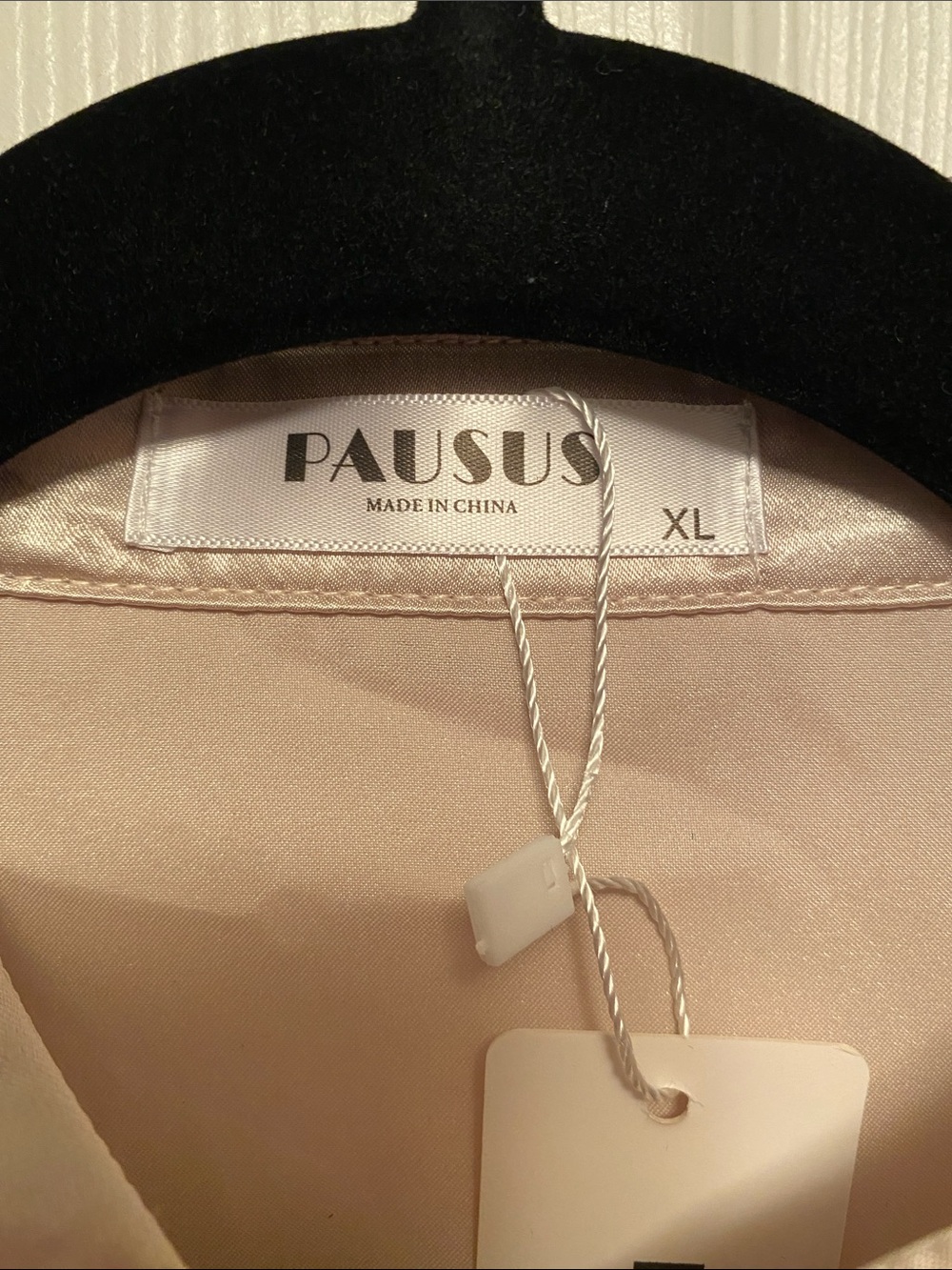 PAUSUS Satin Long Sleeve Button Down Blouse with pocket…size XL - Picture 4 of 6